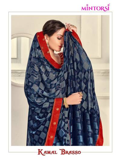 Kamal Brasso By Mintorsi Fancy Chiffon Saree Collection